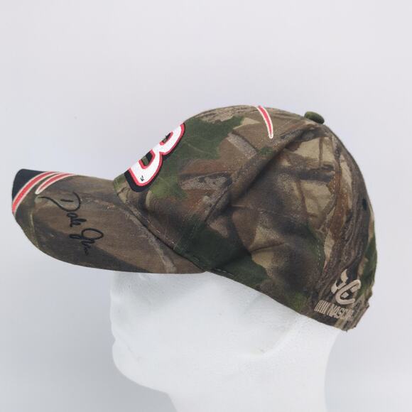 Dale Earnhardt Jr Hat Cap Strap Back Mens Camo Black NASCAR Racing Embroidered 8 - Picture 2 of 11